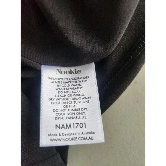 NWD Nookie Manhattan Midi Dress Size XS Black Cocktail Cutout Stretch - Picture 11 of 13